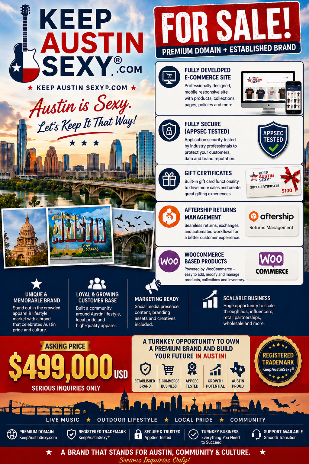 KeepAustinSexy.com Business For Sale
